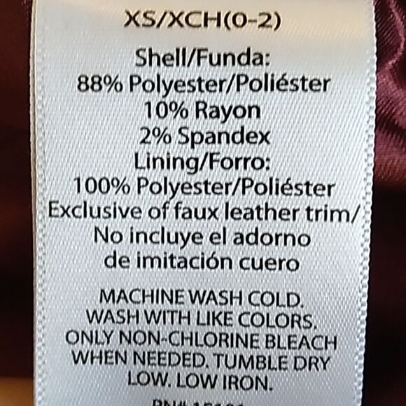 George Bergandy Button Detail Warm Coat. Sz XS/CH - Picture 13 of 13